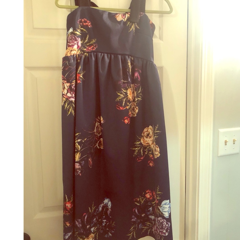 Midi floral maternity dress